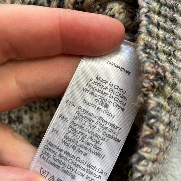 Madewell Sweater Vest Medium Space Dyed Boulder Crop Riverside Marl - Picture 3 of 6